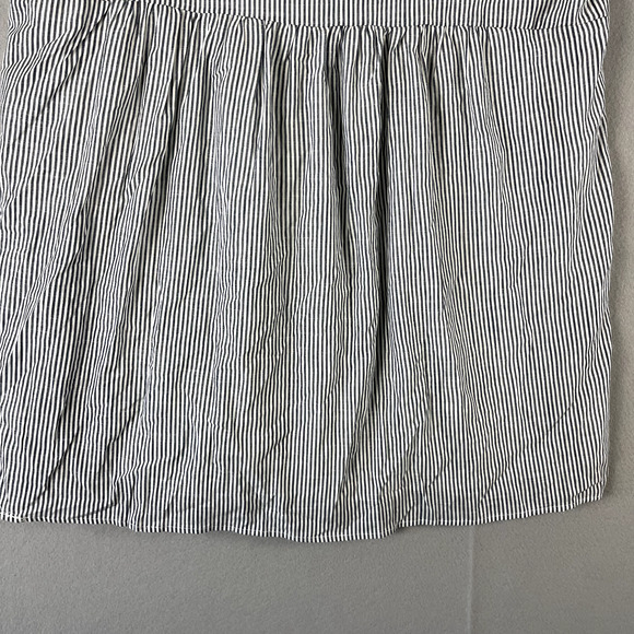 Savanna Jane Embroidered Tunic Top Women 1X Blue Floral Striped Boho Cottage NEW - Picture 14 of 16